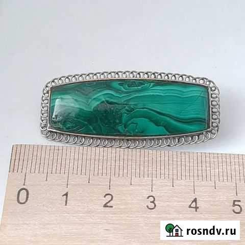 Брошь винтаж СССР малахит Урал натуральный Екатеринбург - изображение 1
