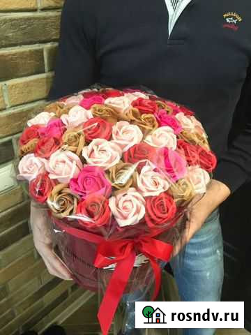 Роза из мыла в шляпной коробке Воронеж - изображение 1