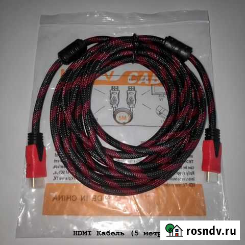 Hdmi кабель в оплётке новый: 3м, 5м Благовещенск - изображение 1