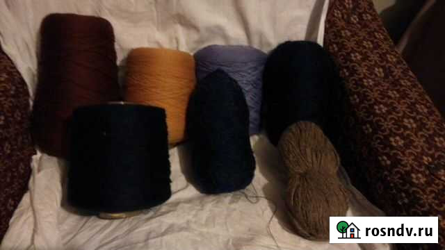 Пряжа, шерсть, тёмно-синяя Тамбов - изображение 1