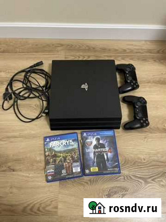 Ps 4 pro 7116-B 2 джойстика 2 диска Реутов - изображение 1