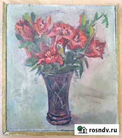 Картина Цветы холст, масло. Художник Азнабаев Ишимбай