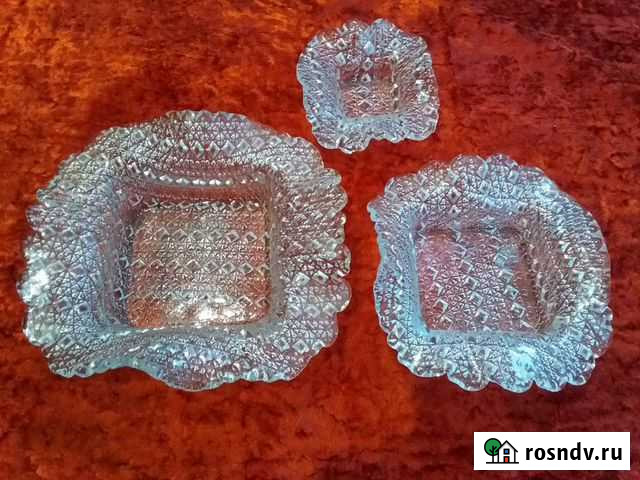 Салатницы СССР толстое-гнутое стекло Подпорожье - изображение 1