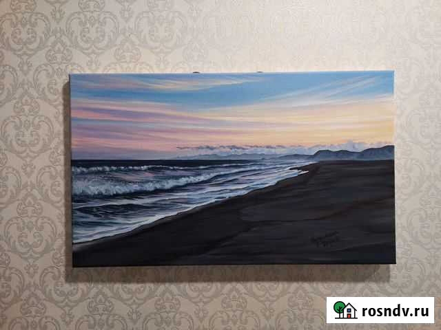 Картина маслом Халактырский пляж Камчатка Петропавловск-Камчатский - изображение 1