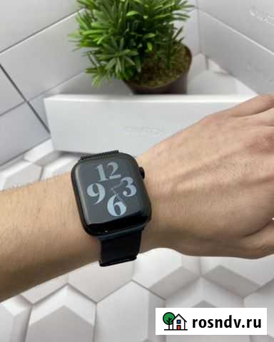 Apple watch 7 «чернвй ремешок» Ставрополь - изображение 1