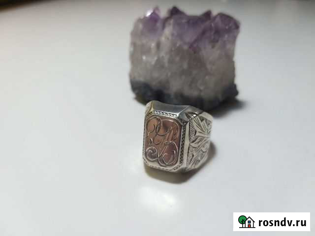 Серебрянная печатка мужская массивная 19.5 - 20 Воронеж - изображение 1