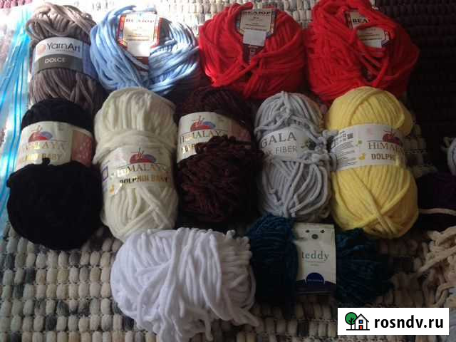 Пряжа плюшевая, большой выбор, разные цвета Дятьково - изображение 1