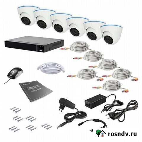 Комплект видеонаблюдения 6 купольных камер AHD Ульяновск - изображение 1