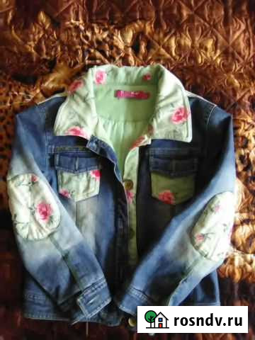 Джинсовая курточка. 120 см Вологда - изображение 1