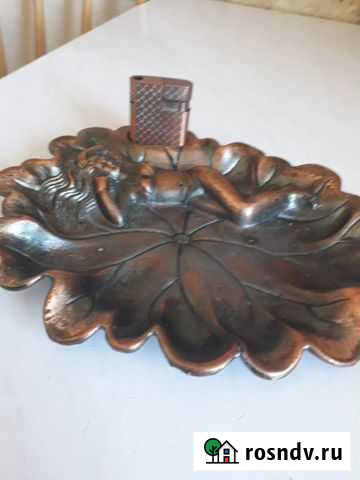 Пепельница с зажигалкой,медная,старинная Кингисепп - изображение 1