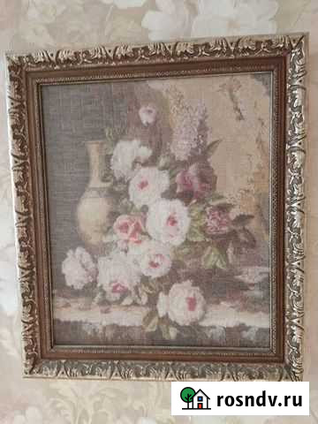 Картина вышитая крестом Мраморные розы Серпухов - изображение 1