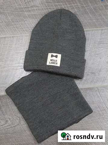 Шапка и снуд, комплект Hohloon для мальчика 46-50 Череповец - изображение 1
