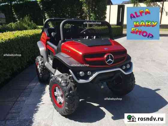 Детский электромобиль Mercedes Unimog красный Москва