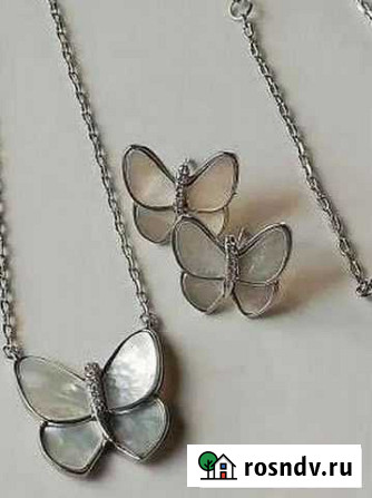 Кулон серьги браслет Van Cleef Ванклиф бабочки Москва - изображение 1