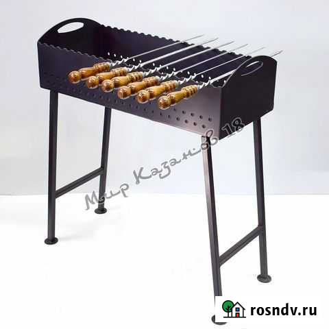 Мангал 70*30 см, сталь 4 мм, съемные ножки Ижевск - изображение 1