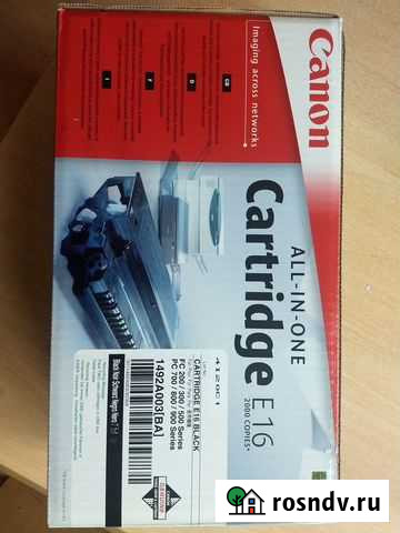 Картридж canon E16 black Новочеркасск - изображение 1