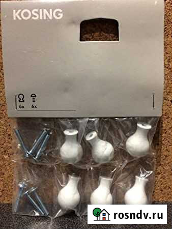 IKEA Kosing белые ручки для ящика / 6 шт Санкт-Петербург - изображение 1
