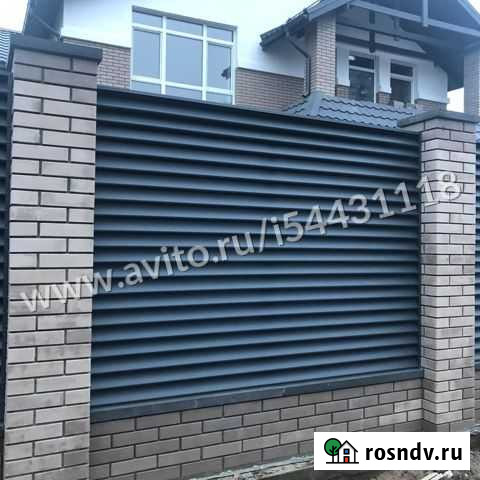 Металлический забор Жалюзи GL RAL 8017 Батайск - изображение 1