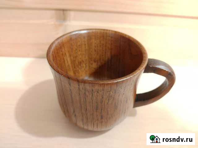 Кружка 140мл. натуральное дерево новая Королев - изображение 1
