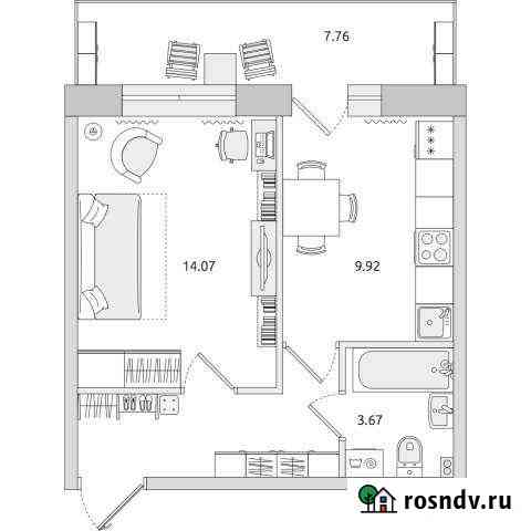 1-комнатная квартира, 41 м², 1/15 эт. на продажу в Санкт-Петербурге Санкт-Петербург