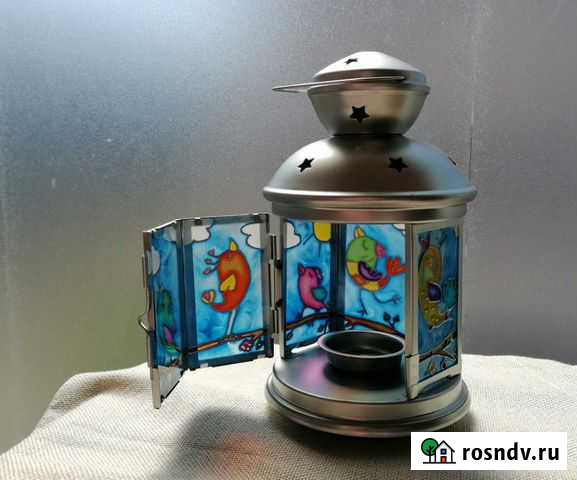 Витражный фонарь для греющей свечи (подсвечник) Тула - изображение 1