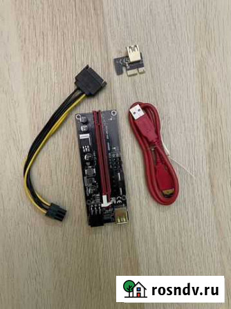 Райзер pci e x16 v009s molex и 6 pin Геленджик - изображение 1