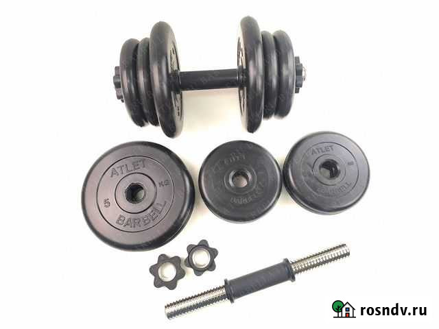 Гантель разборная обрезиненная 9,5 кг новые Волгоград - изображение 1