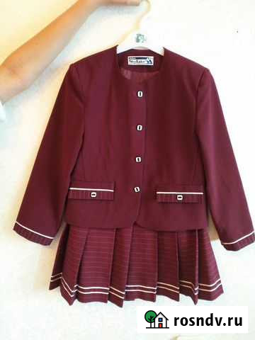 Школьная форма бордового цвета (юбка, пиджак и сар Казань - изображение 1