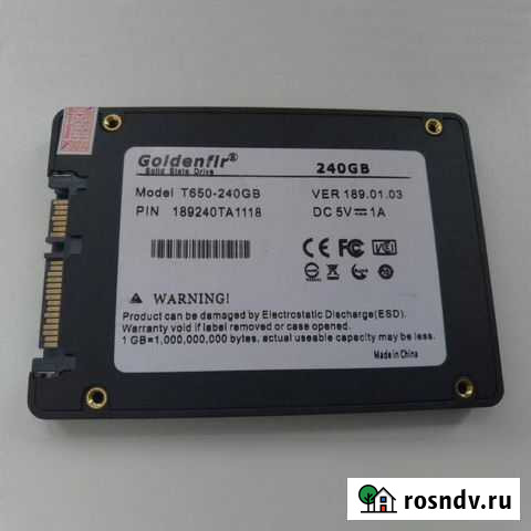Продам SSD Goldenfir 240 Гб Хабаровск - изображение 1