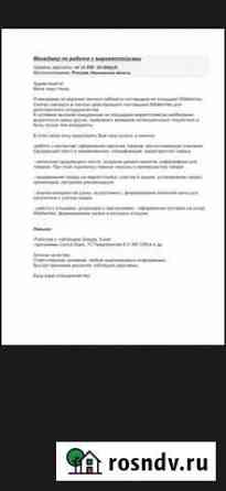 Менеджер по работе с маркетплейсами удаленно Подольск