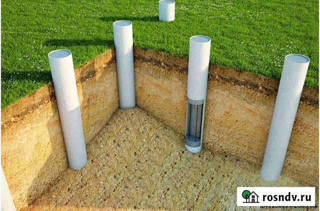 Труба пластиковая, свайный фундамент Гусь-Хрустальный - изображение 1