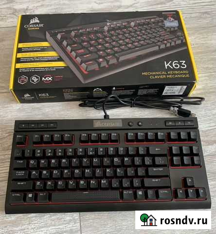 Новая Игровая Клавиатура проводная Corsair K63 Красноярск - изображение 1