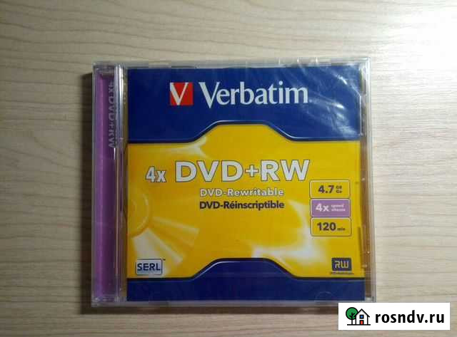 Диск Verbatim DVD+RW Verbatim 4.7Gb 4x Jewel case Воронеж - изображение 1