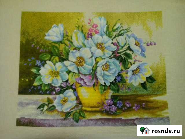 Вышивка крестом Натюрморт с цветами Пенза - изображение 1