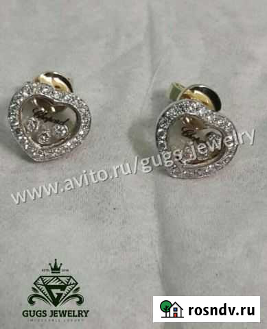 Новые золотые серьги Chopard Москва - изображение 1