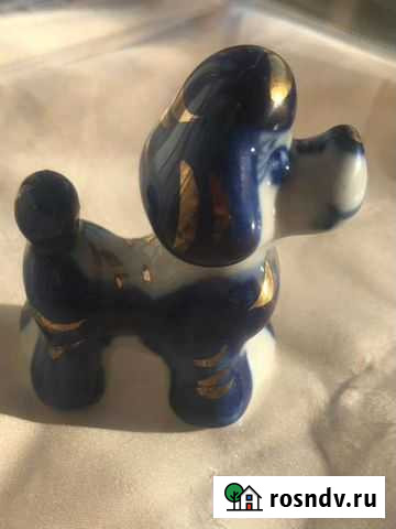 Собака пудель заяц кролик шкатулка с позолотой сув Елизово - изображение 1