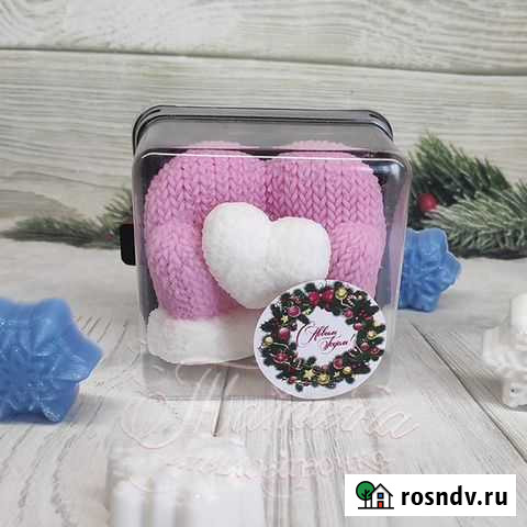 Мыло новогоднее вязаные варежки Красногорск - изображение 1