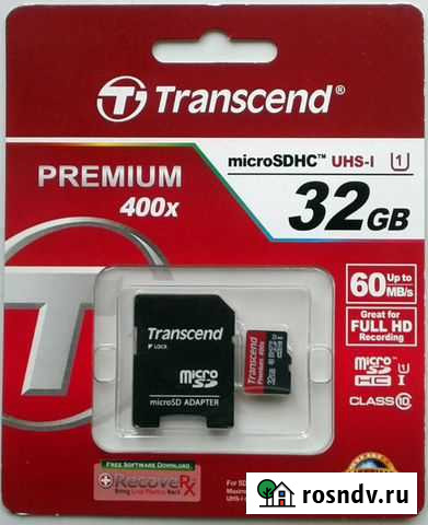 Карта памяти Transcend microsdhc Class 10 32 GB Волгоград - изображение 1