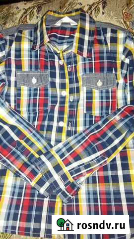 Рубашка клетка красная длиный рукав Санкт-Петербург - изображение 1