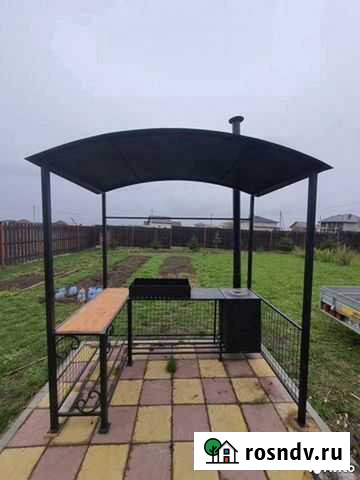 Мангал-беседка с печкой Санкт-Петербург - изображение 1