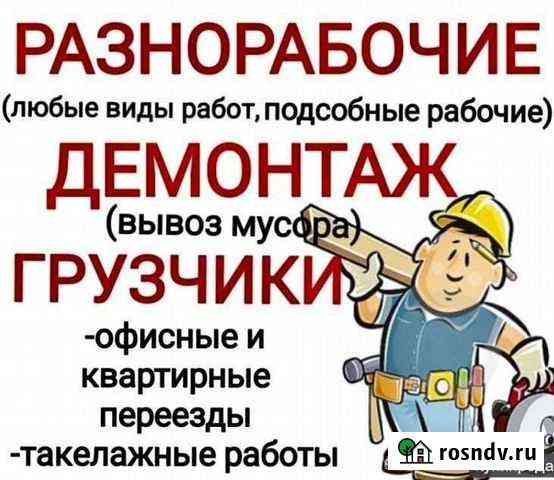 Услуги грузчиков разнорабочих Брянск