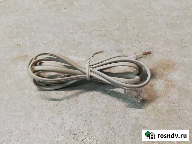 Кабель телефонный аппарат-розетка 1 м серый Воронеж - изображение 1