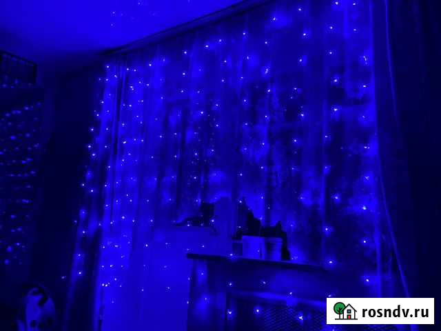 Гирлянда штора 2 на 2 синяя Бесплатная доставка Киров - изображение 1