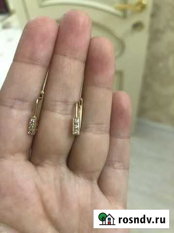 Золотые серьги детские Махачкала - изображение 1