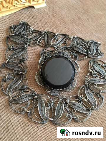 Винтажный пояс с натуральным камнем Тула - изображение 1