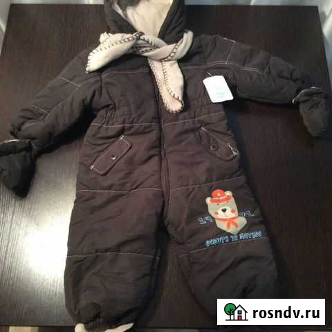 Коричневый комбинезон брендовой фирмы Baby Club Брянск - изображение 1