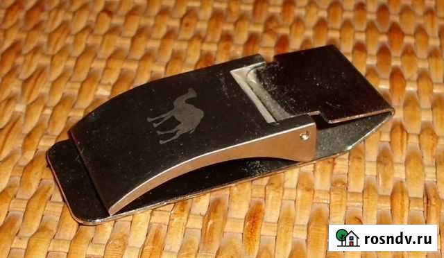 Зажим для денег металлический Camel 2.5x6 см Керчь - изображение 1