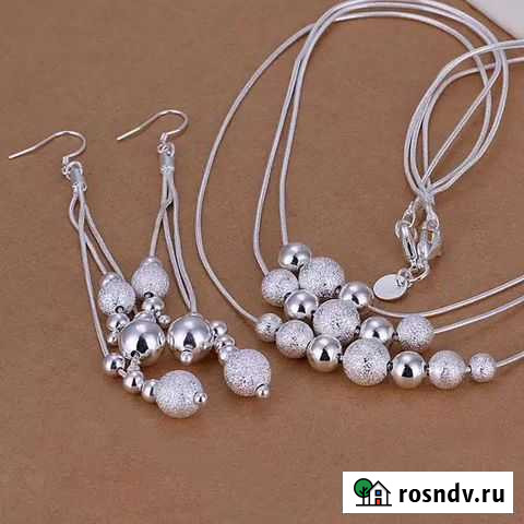 Комплект серьги+колье, новый Ульяновск - изображение 1