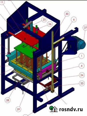 Чертежи станка для производства блоков Воронеж - изображение 1
