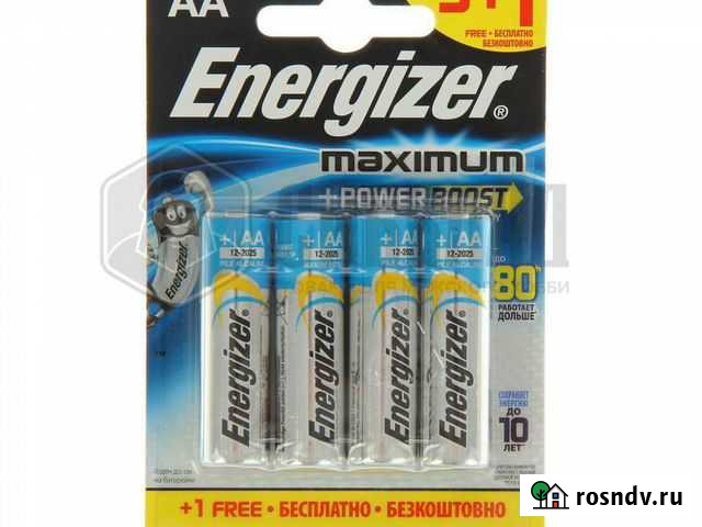 Energizer Батарейка Maximum LR6 /AA/ (4 шт в упако Красноярск - изображение 1
